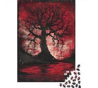 Dead Tree Jigsaw Puzzles Puzzles for Adults Kids. 1000 Pieces Skulls Horror Art Impossible Challenge Toy Educational Games Home Decoration for Adults& Kids Age 14 Years Up 1000pcs (75x50cm)
