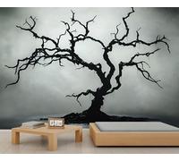 Dead Tree Mural, Abstract Tree Wall Murals, Landscape Wallpaper for Renters Living Room Bedroom Corridor TV Background Decor - 200x140cm