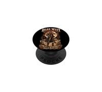 Dead West Riders Haunted Desert Club Skeleton Cowboy PopSockets Adhesive PopGrip