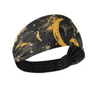 Dead Witch Broomstick Black Yellow Cooling headbands for women Stretchy sweaty bands for Athletic Sports tennis tennis Running bandas para el cabello de mujer