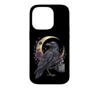 Dead Yet Raven Crow Bird Coffee Celestial True Crime Humor Case for iPhone 14 Pro