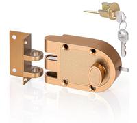Deadbolt Lock Heavy Duty Safety Single Cylinder Gold Door Locks for Front Door