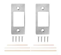 Deadbolt Misalignment Fix with Strike Plate for Enhanced Home Security Solutions (2PCS-Silver)