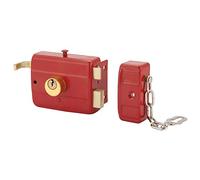 Deadbolt Rim Lock Dead Bolt Heavy Duty Security Lock Dead Bolt Lock with Keys for Front Door Red.-for night latch locks with keys heavy duty deadbolt lock yale heavy duty door lock night latch d