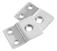 Deadbolt Strike Plate Extension 2pcs Silver Stainless Steel