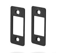 DeadBolt Strike Plates for Large Hole and Narrow Edge Frame Striker, Provides Reliable Fix for Deadbolt Sticking and Misalignment (2PCS-Black)