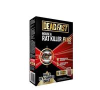 Deadfast Mouse & Rat Killer Plus - 8 & 15 Paste Sachets, 2x10g Bait Stations, 6x25g Grain Sachets (150g), 15 Bait Blocks Fast-Acting No Resistance (6 x 25g sachets (150g))