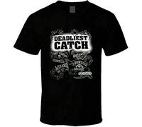 Deadliest Catch Logo Tv Series Mens T-Shirt Unisex Graphic Black Tee Shirt XXL