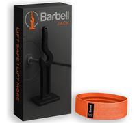 Deadlift Jack | Barbell Jack, Lift Safe Lift More, Optimise your Workout, Reduce Injury Risks, Gymbag Essential. Lifts 250 kg (550 lb) | Resistance Band included - Black