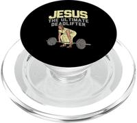 Deadlift Jesus I Christian Weightlifting Funny Workout Gym PopSockets PopGrip for MagSafe