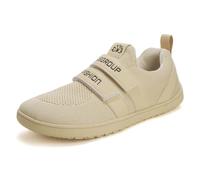 Deadlift Shoes for Men Women Non-Slip Cross-Trainer Barefoot Sneaker Fashion Squat Weightlifting Fitness Shoes,Beige,4 UK