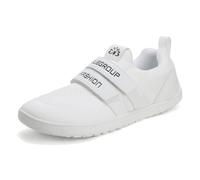 Deadlift Shoes for Men Women Non-Slip Cross-Trainer Barefoot Sneaker Fashion Squat Weightlifting Fitness Shoes,White,9.5 UK