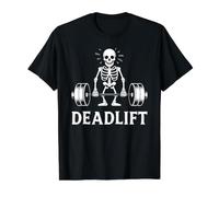 Deadlift Skeleton Bodybuilder Workout Powerlifting Funny Gym Value Graphic T-Shirt, Men, Black, XL