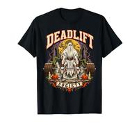 Deadlift Society Ghost Lifting Weights Halloween Fitness T-Shirt