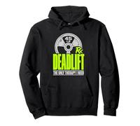 Deadlift The Only Therapy I Need Powerlifting Rx Graphic Pullover Hoodie