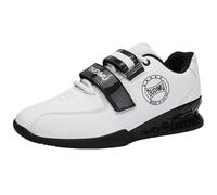 Deadlift Weightlifting Shoes for Men - Squat Fitness Gym Training Sneakers Non-Slip Water Resistant Casual Trainers,White,9 UK