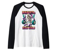 Deadlifts & Dead Souls Old School 90's Retro Gym Raglan Baseball Tee