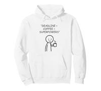 Deadline Coffee Superpowers Minimalist Humor Pullover Hoodie