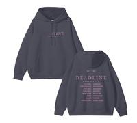 Deadline Cotton Hoodie 2025 World Tour Graphic Support Merch High Street Zipper Unisex Sweatshirt(B-Gray,3XL)