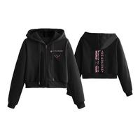 DEADLINE Cotton Hoodie 2025 World Tour READY TO JUMP Merch Zipper Sport Gift SweatShirt(A BLACK,L)
