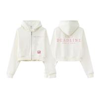 DEADLINE Cotton Hoodie 2025 World Tour READY TO JUMP Merch Zipper Sport Gift SweatShirt(B White,L)