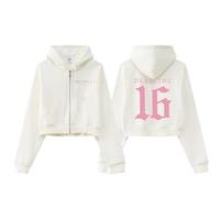 DEADLINE Cotton Hoodie 2025 World Tour READY TO JUMP Merch Zipper Sport Gift SweatShirt(C White-Fleece,L)