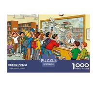 Deadline for Returning Books to The Library Wooden Jigsaw Puzzle Waterproof 1000 Piece Puzzles for Adults Fun Home Decoration