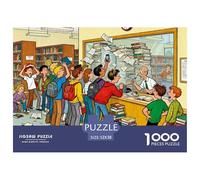 Deadline for Returning Books to The Library Wooden Jigsaw Puzzle Waterproof 1000 Piece Puzzles for Adults Impossible Challenging Games
