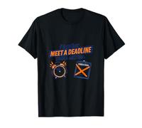 Deadline Not Meeting Office Humor Alarm Clock Graphic T-Shirt