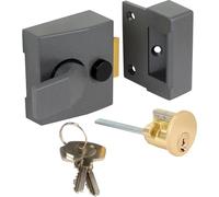 Deadlocking Nightlatch Gun Metal Narrow, 1 in Pack