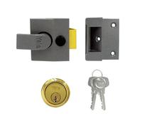 Deadlocking Nightlatch with 5 Pin Rim Cylinder, 40mm Backset, Original Key Section, for Wooden Doors