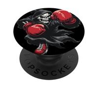 Deadly Boxer Costume with Grim Reaper PopSockets Adhesive PopGrip