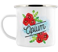 Deadly Detox Opium Enamel Mug for Tea or Coffee White 8cm