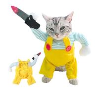 Deadly Dog Costume, Halloween Cat Costumes| Fancy Assassin Costume for Cat and Dog | Creative Outfits for Halloween Pets Photo Props