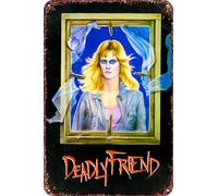 Deadly Friend Vintage Metal Tin Sign Movie Poster Wall Art Decor 8x12 Inch for Home Cafes Office Store Pubs Club Sign Gift