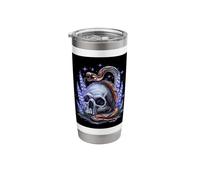 Deadly Head with Snake for emos and gothics Stainless Steel Insulated Tumbler