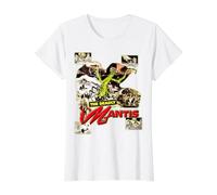 Deadly Mantis Vintage Classic Sci-Fi Horror Value Graphic T-Shirt, Women, White, L