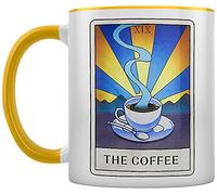 Deadly Tarot Life The Coffee Inner 2-Tone Tea and Coffee Mug Yellow Ceramic