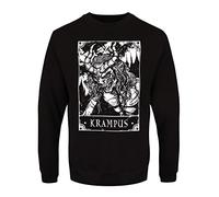 Deadly Tarot Men's Krampus Christmas Jumper Sweater Black