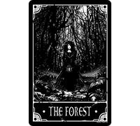 Deadly Tarot The Forest Small Tin Sign Black 10x15cm