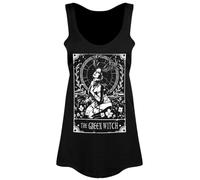 Deadly Tarot - The Green Witch Ladies Black Floaty Vest