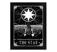 Deadly Tarot The Star Black Wooden Framed Wall Art Print 35 x 45cm