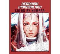 Deadman Wonderland Color By Number: Favorite Thriller Anime Manga Illustration Color Number Book For Fans Adults Stress Relief Gift, 8.5"x11" With Color Chart in Back Side, Easy to Color