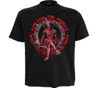 DEADPOOL - AIM FOR THE MIDDLE - Front Print T-Shirt Black Spiral Black M