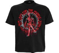 Deadpool - Aim for The Middle - Front Print T-Shirt Black - XXL