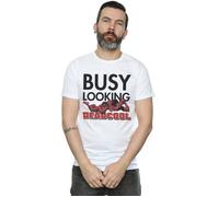Deadpool Busy Looking Deadcool T-Shirt Marvel White M