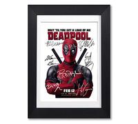Deadpool Cast Signed A4 Poster Photo Print Framed Autograph Gift Movie Film (A4 BLACK FRAMED & MOUNTED)