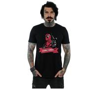 Deadpool Chimichanga Finger T-Shirt Marvel Black L