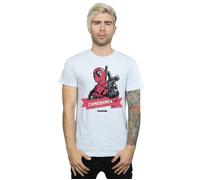 Deadpool Chimichanga Finger T-Shirt Marvel Grey S