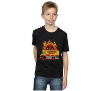 (12-13 Years, Black) Marvel Boys Deadpool Chimichangas Van T-Shirt